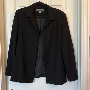 Halston vintage wool black blazer size 10
